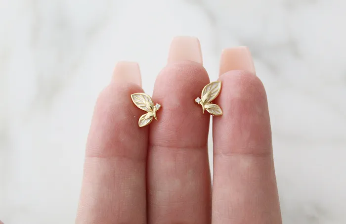 Earrings The Little Catholic Butterfly Stud Earrings Earrings The Little Catholic Butterfly Stud Earrings