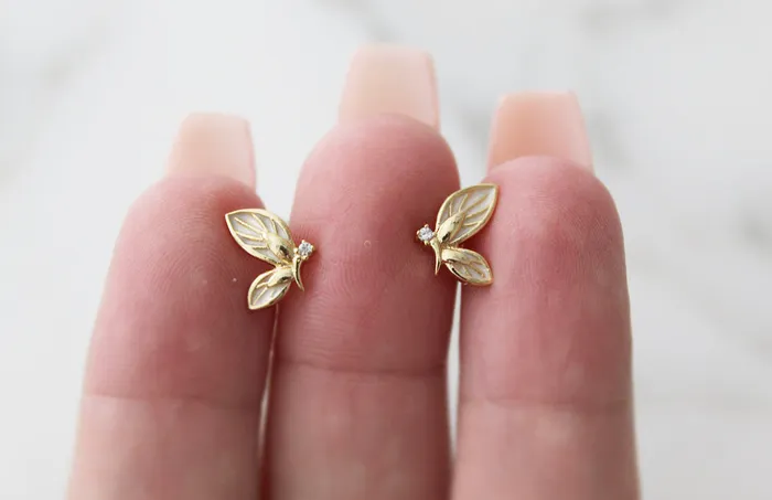 Earrings The Little Catholic Butterfly Stud Earrings Earrings The Little Catholic Butterfly Stud Earrings