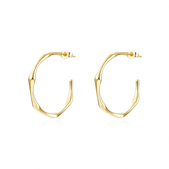 Earrings VibeSzn Bamboo Open Hoop Earrings