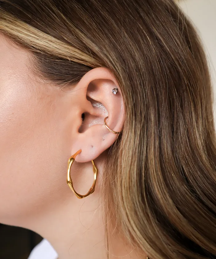 Earrings VibeSzn Bamboo Open Hoop Earrings