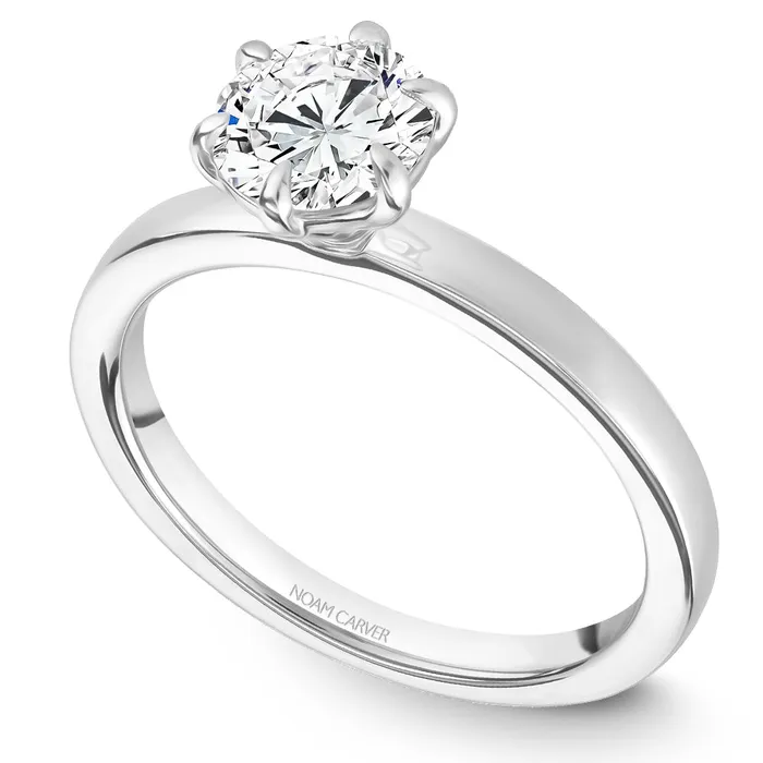 International Diamond Center Rings Noam Carver White Gold 6Prong Solitaire Engagement Ring Setting International Diamond Center Rings Noam Carver White Gold 6Prong Solitaire Engagement Ring Setting
