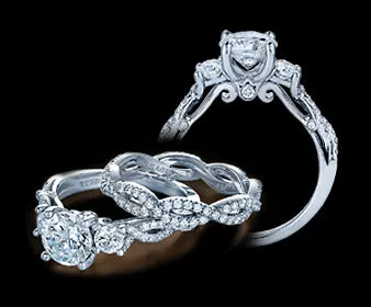 International Diamond Center Rings Verragio Insignia Princess Diamond Engagement Ring Setting 055 CTW