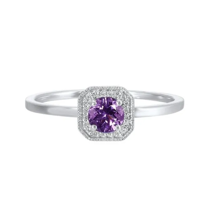 International Diamond Center Rings White Gold Diamond and Created Alexandrite Gemstone Ring International Diamond Center Rings White Gold Diamond and Created Alexandrite Gemstone Ring