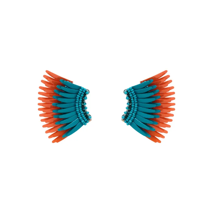 Mini Madeline Earrings Teal Orange Mignonne Gavigan Earrings Mini Madeline Earrings Teal Orange Mignonne Gavigan Earrings