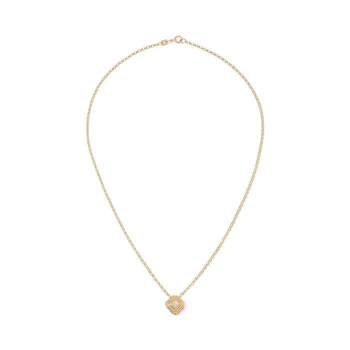 Necklaces SG Fine Gold and Diamond Asscher Pendant