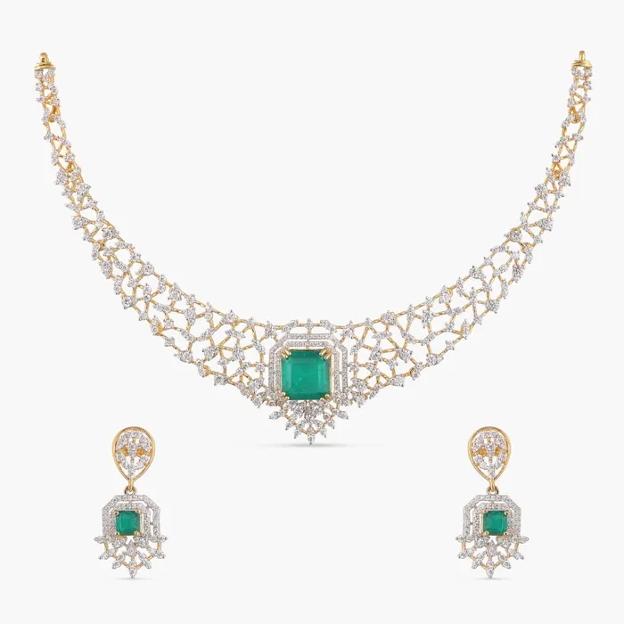 Olivia CZ Silver Necklace Set SILVER Necklaces