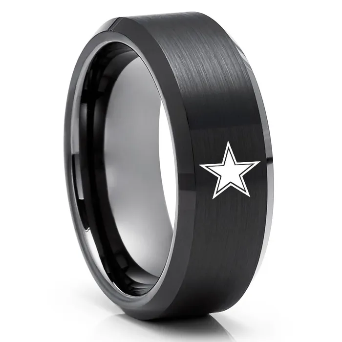 Rings Lucky Love Rings Black Tungsten Wedding Ring Dallas Cowboys Tungsten Ring Tungsten Carbide Ring Black Ring Rings Lucky Love Rings Black Tungsten Wedding Ring Dallas Cowboys Tungsten Ring Tungsten Carbide Ring Black Ring