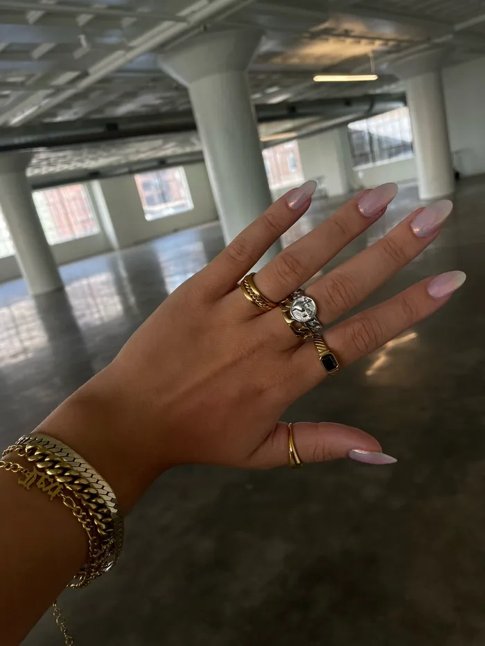 Rings VibeSzn Heart Dagger Chain Link Ring