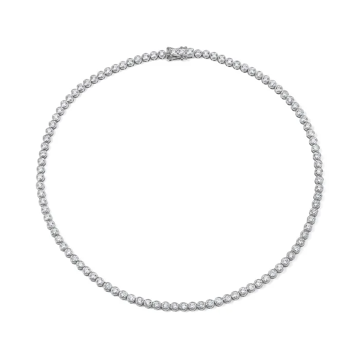 SG Fine Necklaces Bezel Tennis Necklace