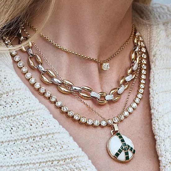 SG Fine Necklaces Bezel Tennis Necklace