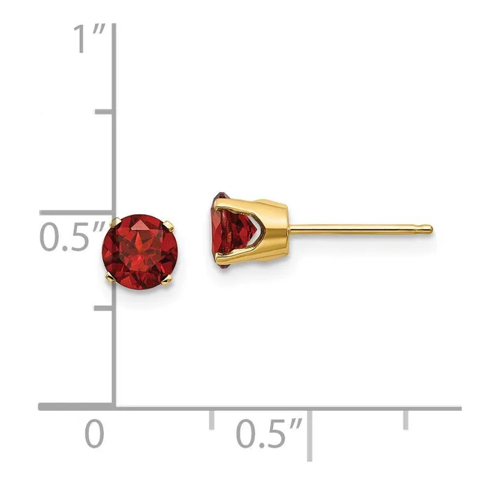 14k 5mm Garnet Earrings January Jewelry Earrings 14k 5mm Garnet Earrings January Jewelry Earrings