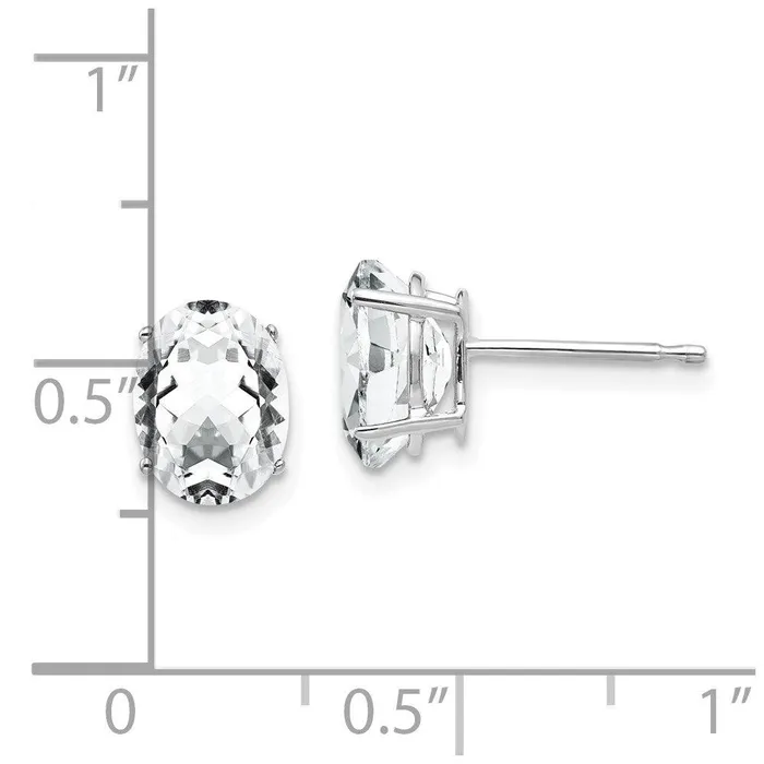14k White Gold 8x6mm Oval Cubic Zirconia Earrings Jewelry Earrings 14k White Gold 8x6mm Oval Cubic Zirconia Earrings Jewelry Earrings