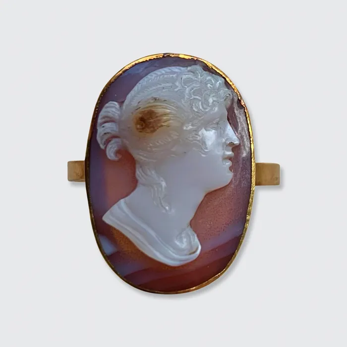 21stfinds Hardstone Psyche Cameo Ring Rings