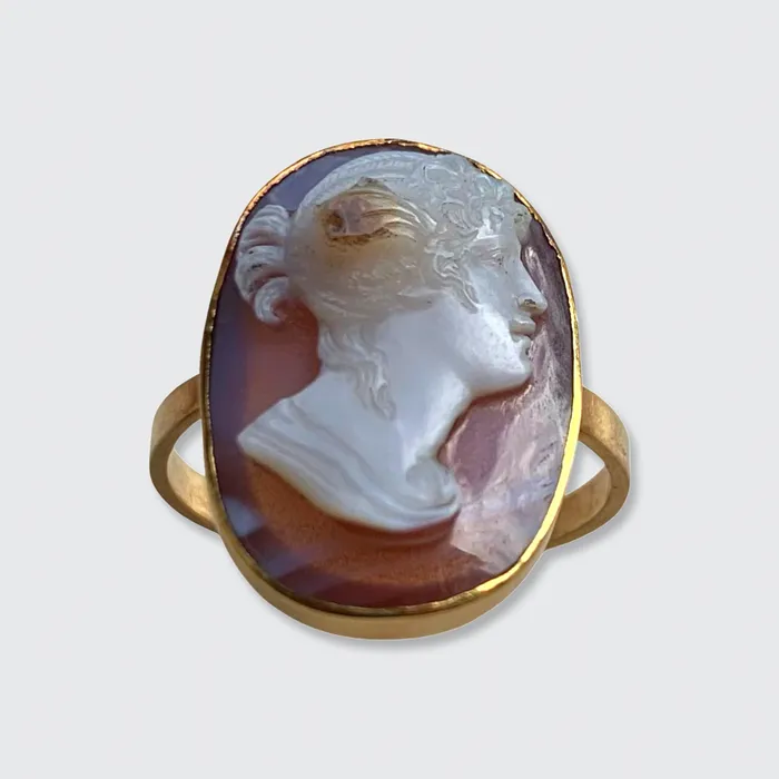 21stfinds Hardstone Psyche Cameo Ring Rings
