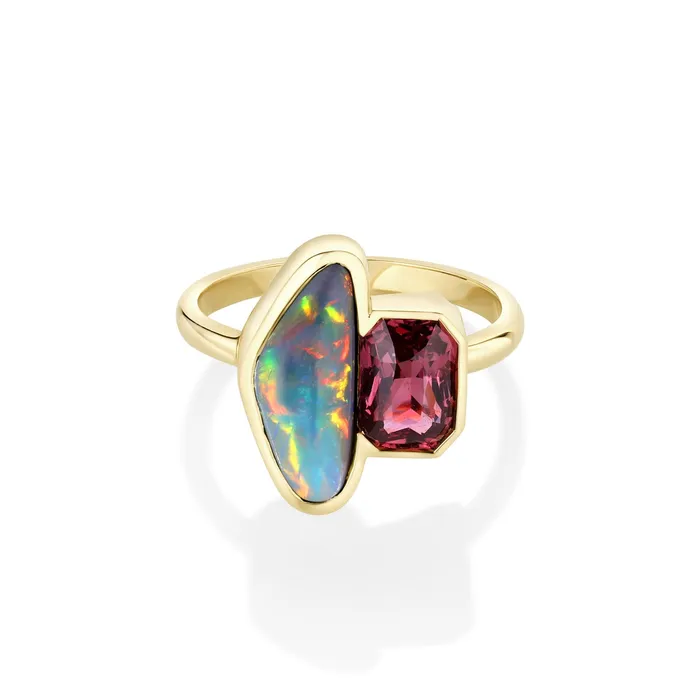 315ct Opal and 232ct Sapphire Ring Marrow Fine Rings