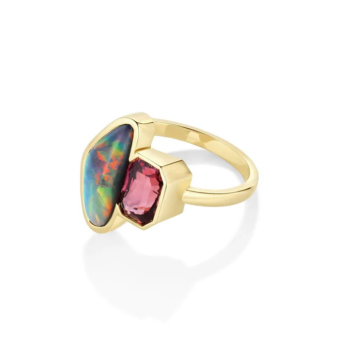 315ct Opal and 232ct Sapphire Ring Marrow Fine Rings