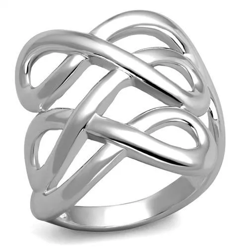 3W1076 Rhodium Brass Ring with No Stone Alamode Rings
