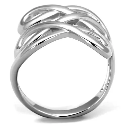 3W1076 Rhodium Brass Ring with No Stone Alamode Rings