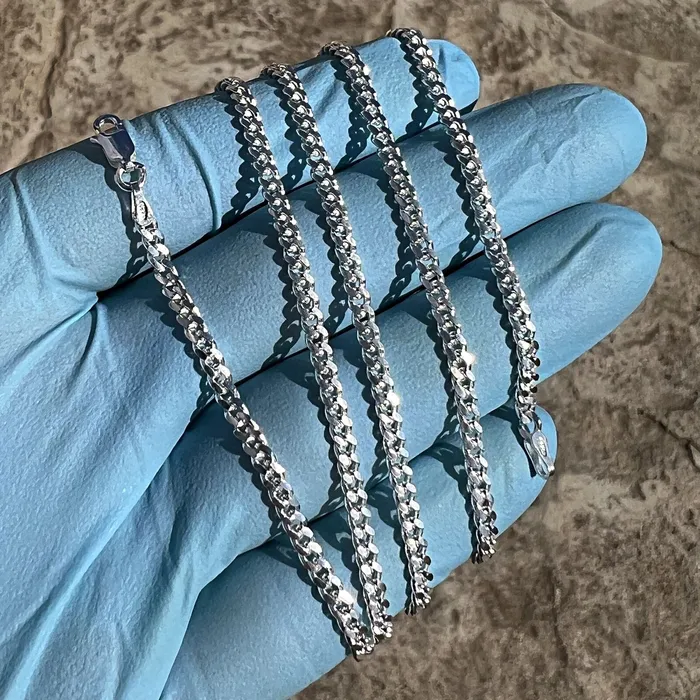 925 Sterling Silver VVS1 Moissanite 082CT Cross Miami Cuban Chain Necklace 3MM 1630 Bling Cartel Necklaces