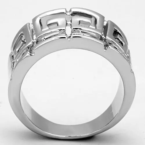 Alamode 3W329 Rhodium Brass Ring with No Stone Rings