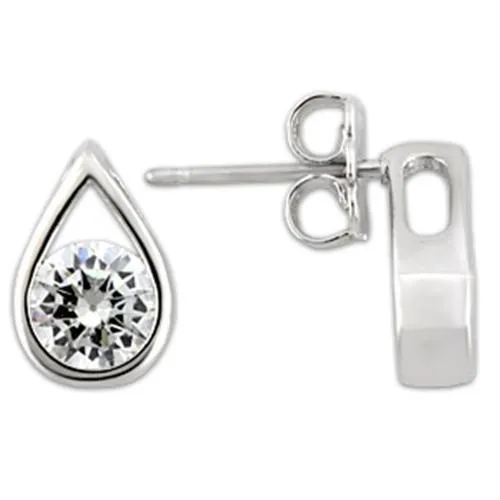 Alamode Earrings 0W180 Rhodium 925 Sterling Silver Earrings with AAA Grade CZ in Clear Alamode Earrings 0W180 Rhodium 925 Sterling Silver Earrings with AAA Grade CZ in Clear