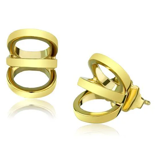 Alamode Earrings TK2952 IP GoldIon Plating Stainless Steel Earrings with No Stone Alamode Earrings TK2952 IP GoldIon Plating Stainless Steel Earrings with No Stone