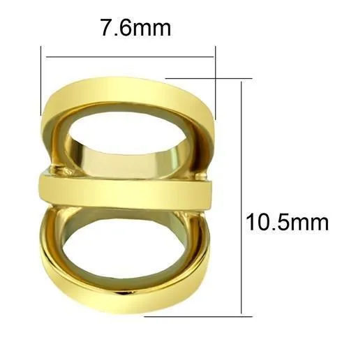 Alamode Earrings TK2952 IP GoldIon Plating Stainless Steel Earrings with No Stone