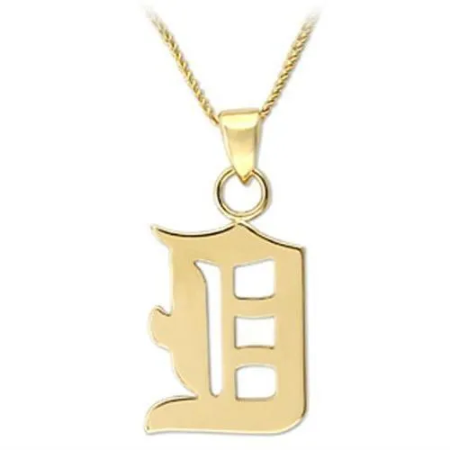Alamode Necklaces LO688 Gold Brass Chain Pendant with No Stone