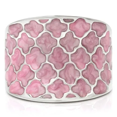 Alamode Rings 0W114 Rhodium Brass Ring with No Stone