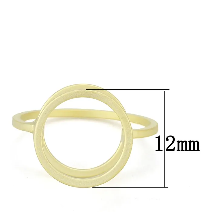 Alamode Rings LO4252 Matte Gold Brass Ring with No Stone