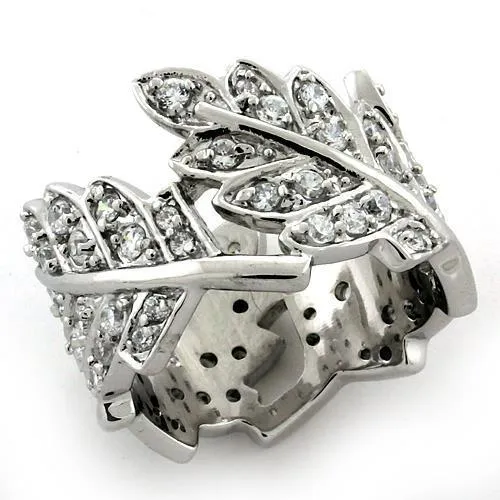 Alamode Rings LOAS1098 Rhodium 925 Sterling Silver Ring with AAA Grade CZ in Clear Alamode Rings LOAS1098 Rhodium 925 Sterling Silver Ring with AAA Grade CZ in Clear