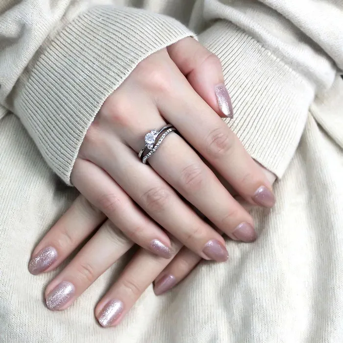 Alamode Rings TK3507 High polished no plating Stainless Steel Ring with AAA Grade CZ in Clear