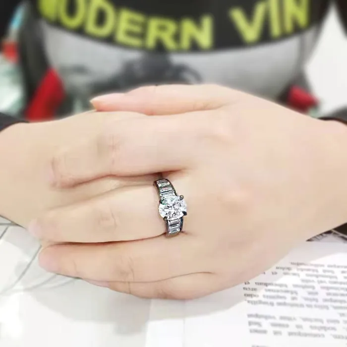 Alamode Rings TK3778 IP Black Ion Plating Stainless Steel Ring with AAA Grade CZ in Clear Alamode Rings TK3778 IP Black Ion Plating Stainless Steel Ring with AAA Grade CZ in Clear