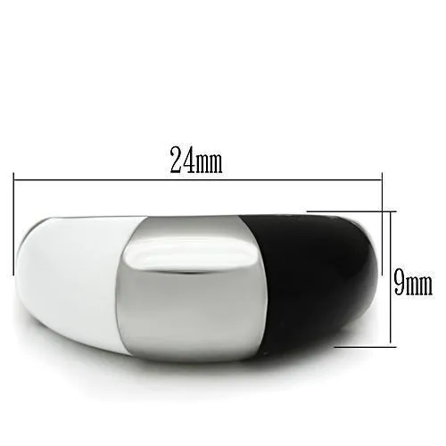 Alamode Rings TK515 High polished no plating Stainless Steel Ring with Epoxy in Multi Color