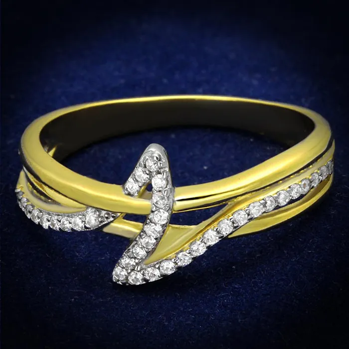 Alamode TS461 GoldRhodium 925 Sterling Silver Ring with AAA Grade CZ in Clear Rings Alamode TS461 GoldRhodium 925 Sterling Silver Ring with AAA Grade CZ in Clear Rings