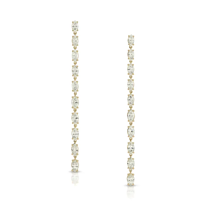 anitako Earrings MARQUISE DIAMOND DROP EARRINGS