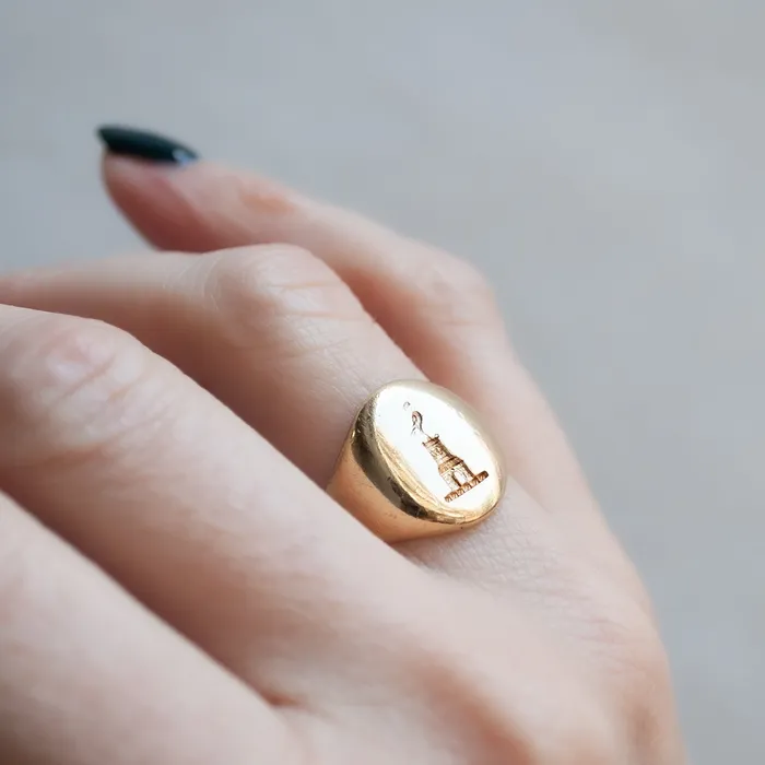 Antique Vintage Jewelry Rings The Lookout Signet Ring