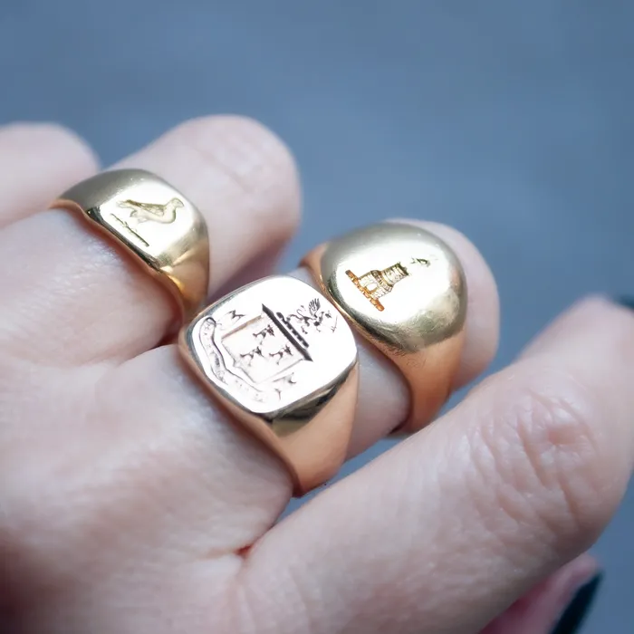 Antique Vintage Jewelry Rings The Lookout Signet Ring