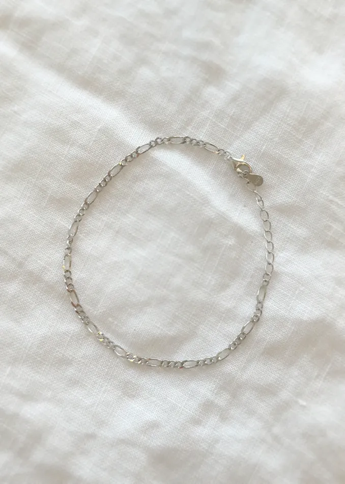 Bella Wren Jewelry Bracelets Figaro Bracelet Silver
