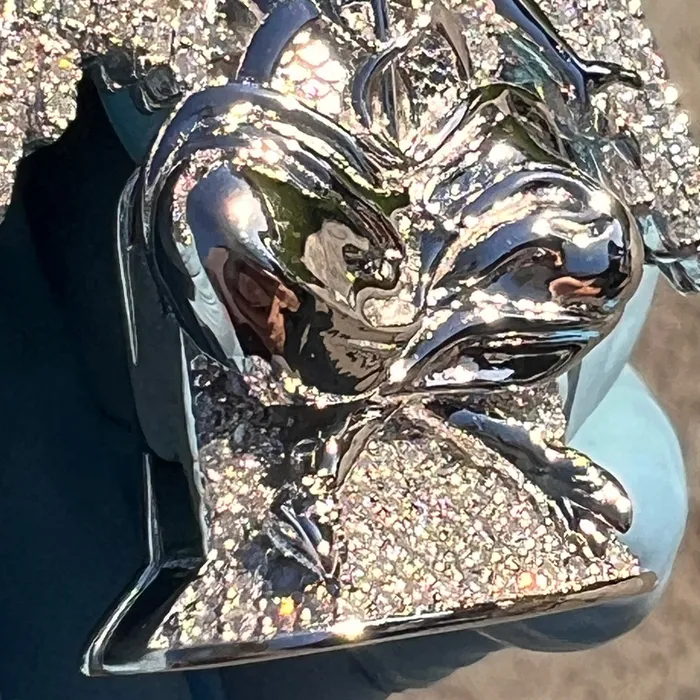 Bling Cartel 925 Sterling Silver Baphomet Moissanite VVS1 Goat Satan Devil Pendant Necklaces Bling Cartel 925 Sterling Silver Baphomet Moissanite VVS1 Goat Satan Devil Pendant Necklaces