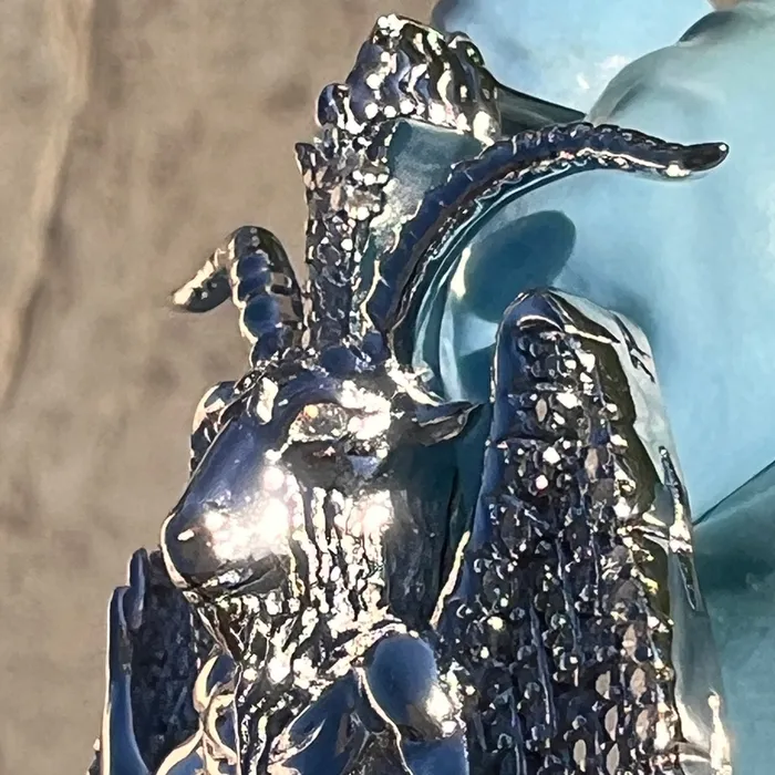 Bling Cartel 925 Sterling Silver Baphomet Moissanite VVS1 Goat Satan Devil Pendant Necklaces Bling Cartel 925 Sterling Silver Baphomet Moissanite VVS1 Goat Satan Devil Pendant Necklaces