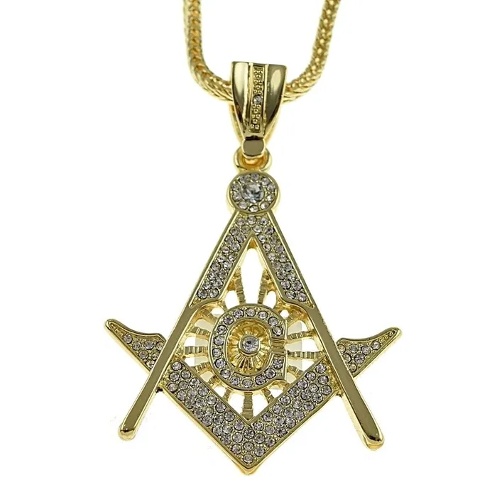 Bling Cartel Admin Necklaces Mason Masonic Symbol Pendant Gold Finish 36 Franco Chain Necklace Bling Cartel Admin Necklaces Mason Masonic Symbol Pendant Gold Finish 36 Franco Chain Necklace