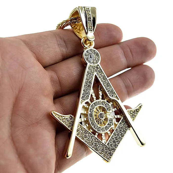 Bling Cartel Admin Necklaces Mason Masonic Symbol Pendant Gold Finish 36 Franco Chain Necklace Bling Cartel Admin Necklaces Mason Masonic Symbol Pendant Gold Finish 36 Franco Chain Necklace