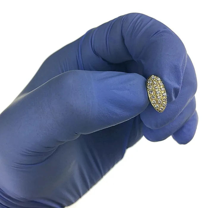 Bling Cartel Admin PreStyled Sets 18k Gold Plated Iced CZ Vampire Fang Single Top Tooth Cap