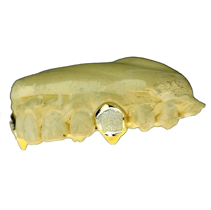 Bling Cartel Admin Real 14K Gold TwoTone Diamond Dust Custom Vampire Fangs Grillz Rings