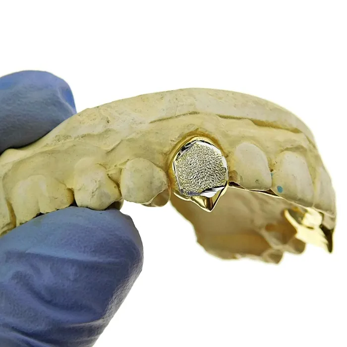 Bling Cartel Admin Real 14K Gold TwoTone Diamond Dust Custom Vampire Fangs Grillz Rings