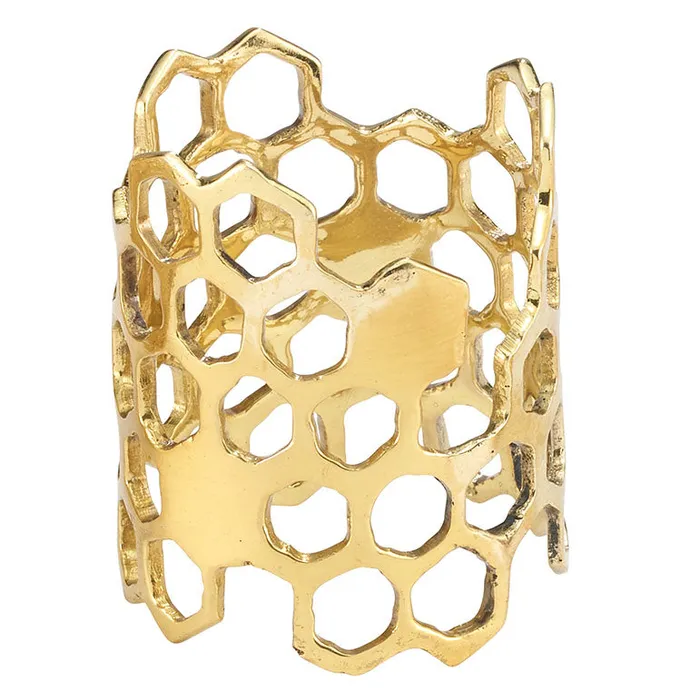 Bodrum Linens Honeycomb Napkin Ring Napkin Rings Set of 4 Bodrum Linens Rings