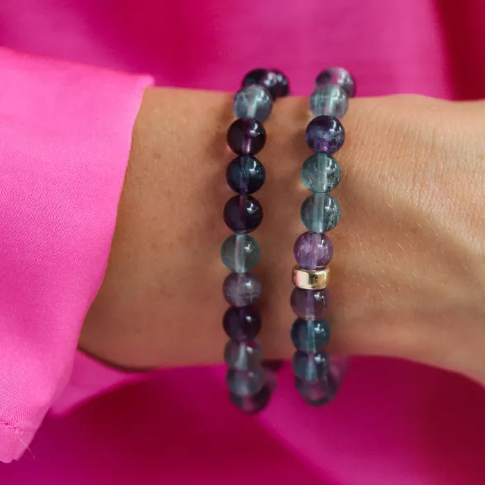 Bracelets AAAA Fluorite Bracelet Earthly Abundance