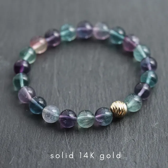 Bracelets AAAA Fluorite Bracelet Earthly Abundance