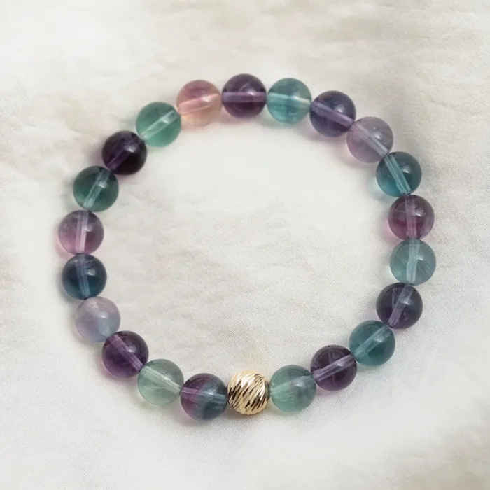 Bracelets AAAA Fluorite Bracelet Earthly Abundance